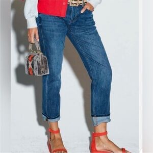 Cabi Harlow Jean Mid-Rise relaxed fit size 0